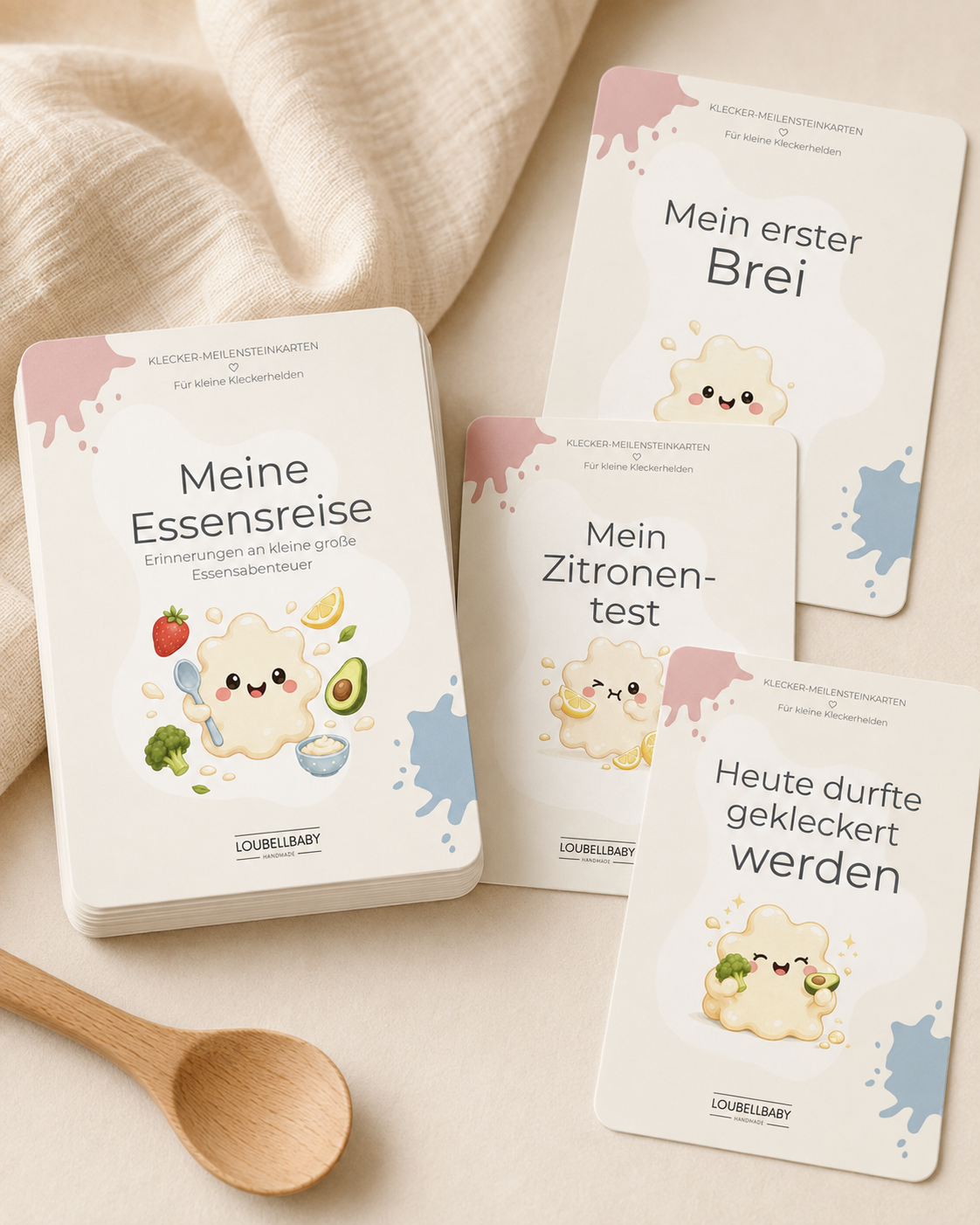 Kartenbox Meine Essensreise mit Karten Mein erster Brei, Zitronentest und Heute durfte gekleckert werden