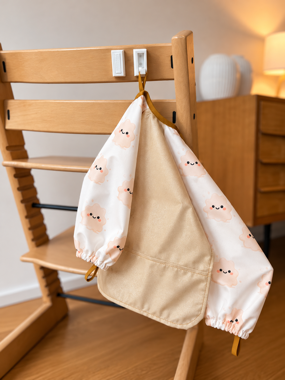Essens-Entdecker-Set Klecksi Beige – Großes Geschenkset mit HAPSI, Waschtüchern & Haken