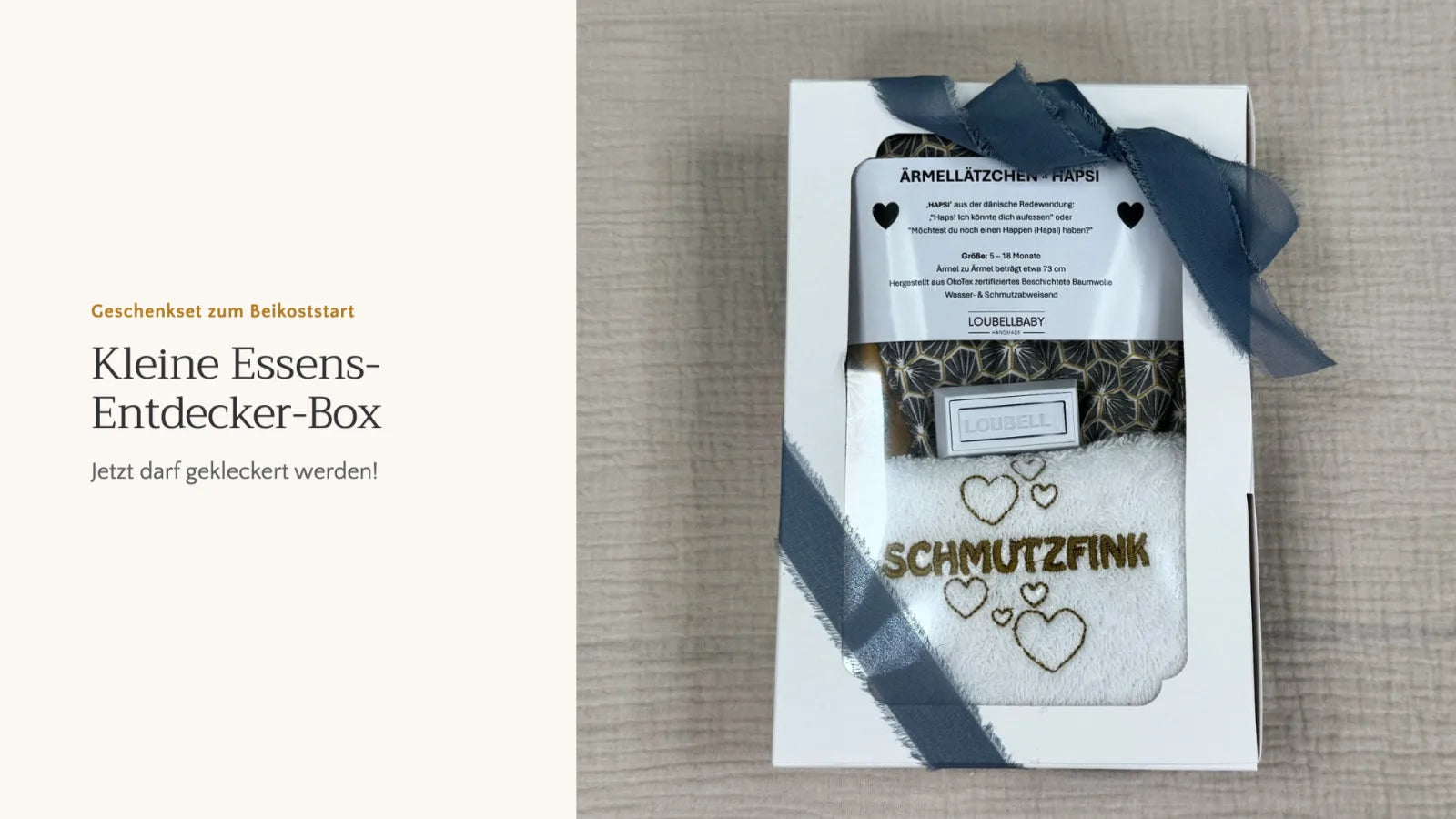 Standbild aus dem Produktfilm: Kleine Essens-Entdecker-Box in Grau